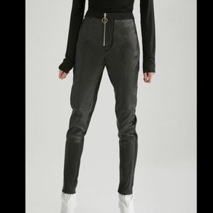 Lambskin Yigal Azrouel moto pants